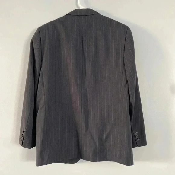 Valentino Uomo 100% Virgin Wool Preppy Pinstripe Blue Blazer Sz 39S Medium Acade - Picture 4 of 16